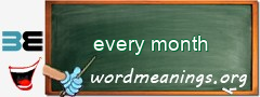 WordMeaning blackboard for every month